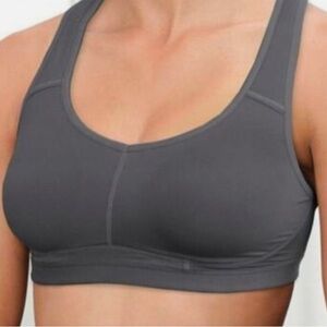 Athleta Hullabraloo Sports Bra 32B Asphalt Gray NWT